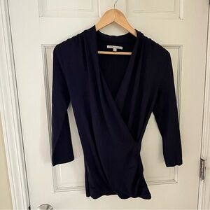 Stitch Fix: 41 Hawthorn Henri Surplice Wrap Ruched Knit Top